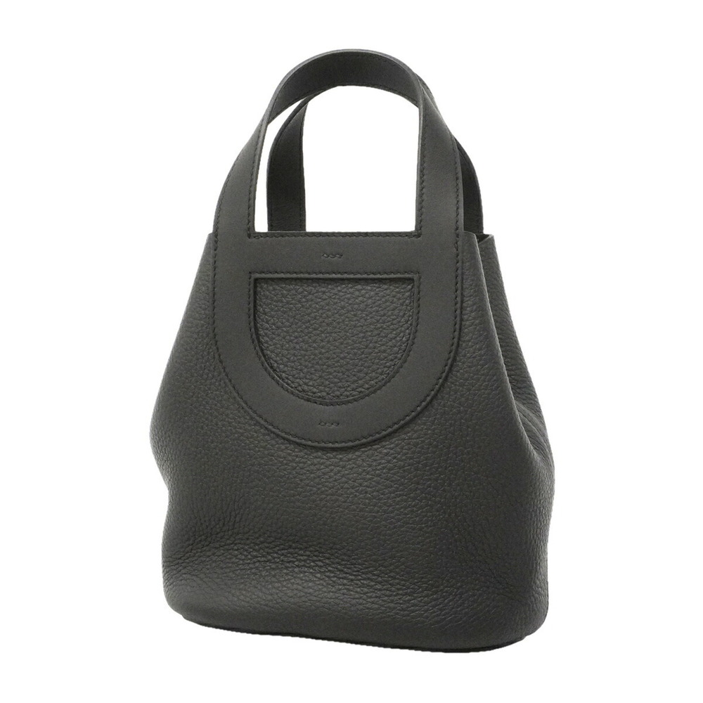 Hermes In the Loop 18 Handbag, Taurillon Clemence Swift Leather, Black, K Sta...